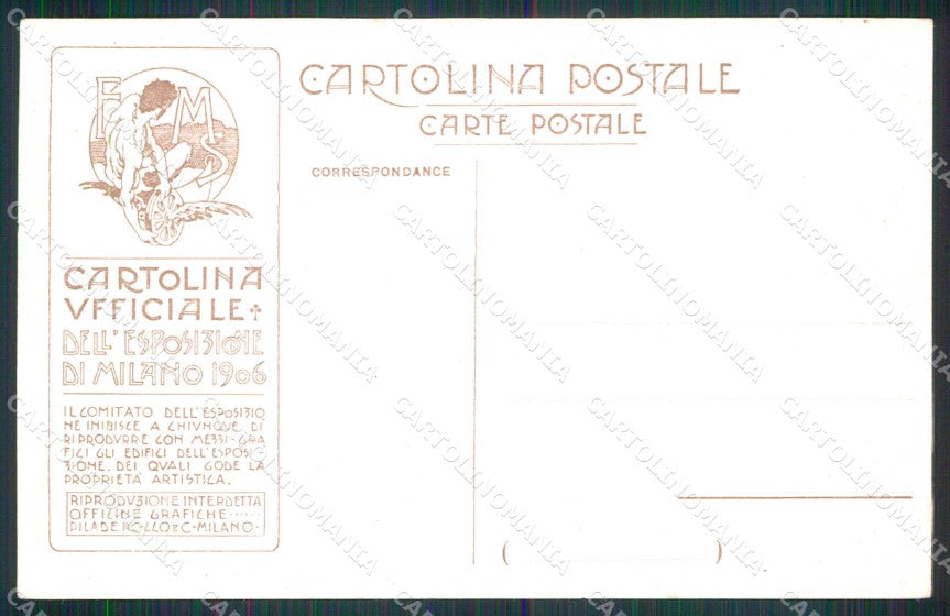 Milano Città Esposizione Primi Novecento Lavoro Palanti cartolina RT5637 – retro
