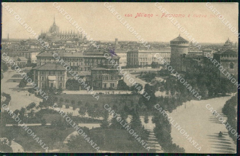 Milano Città Panorama Nuovo Parco cartolina RT5644 – fronte