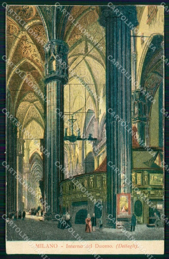 Milano Città Interno del Duomo Dettagli cartolina RT5648 – fronte