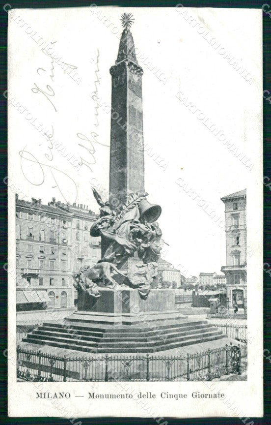 Milano Città Monumento delle Cinque Giornate cartolina RT5651 – fronte
