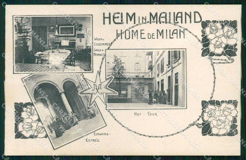 Milano Città Casa Interno Sala da Pranzo Brunner cartolina RT5657 – fronte