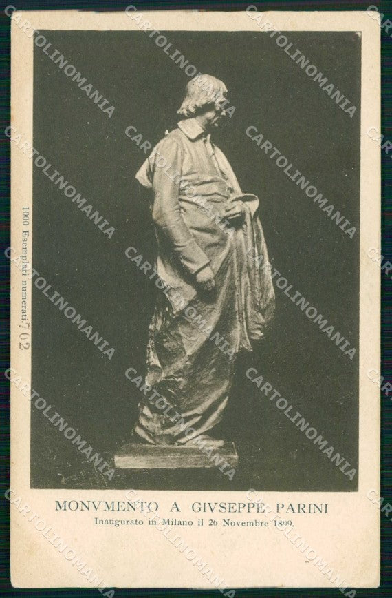 Milano Città Monumento a Giuseppe Parini cartolina RT5659 – fronte