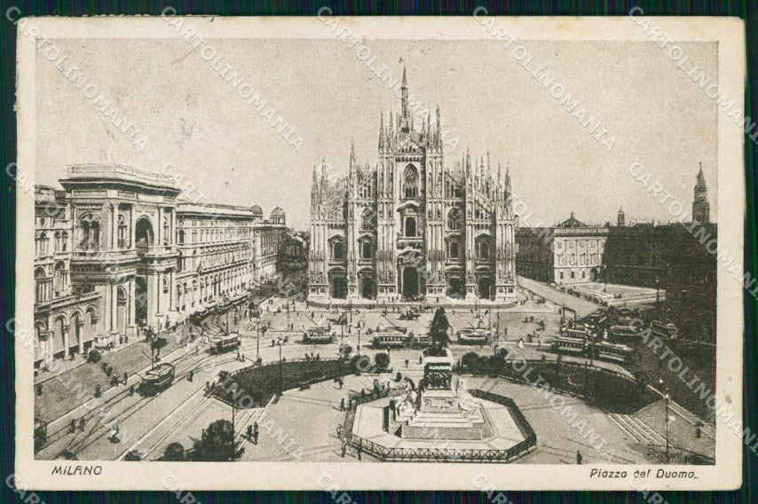 Milano Città Piazza del Duomo Tram cartolina RT5663 – fronte