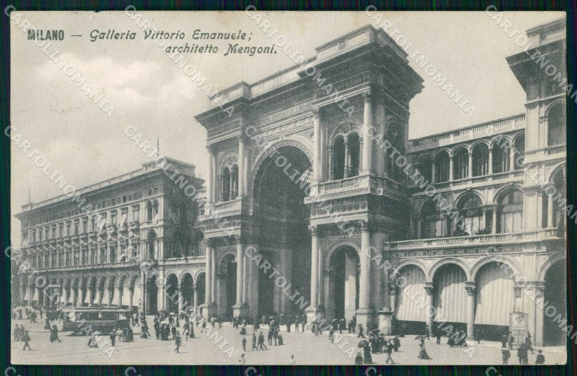 Milano Città Galleria Vittorio Emanuele Tram cartolina RT5666 – fronte