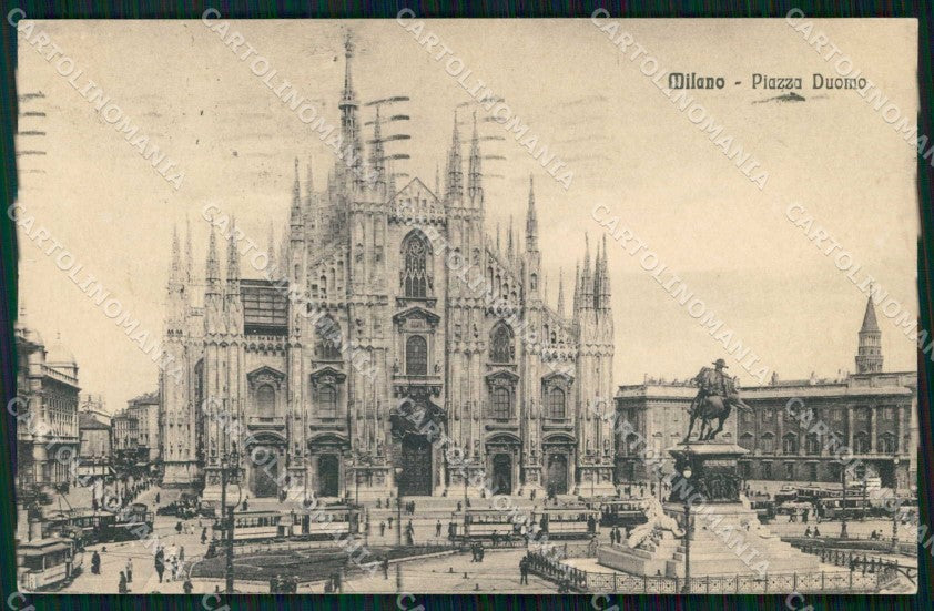 Milano Città Piazza del Duomo Tram Alterocca 67344 cartolina RT5683 – fronte