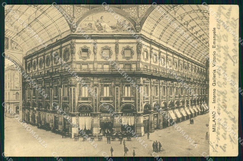 Milano Città Interno Galleria Vit Eman Ristorante Biffi ABRASA cartolina RT5685 – fronte