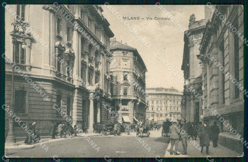 Milano Città Via Cordusio FORI cartolina RT5697 – fronte