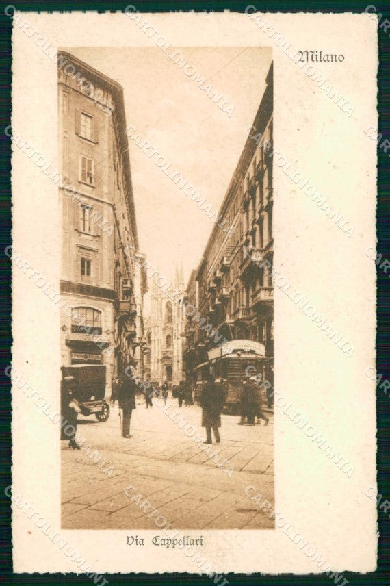 Milano Città Via Cappellari Tram ABRASA cartolina RT5747 – fronte