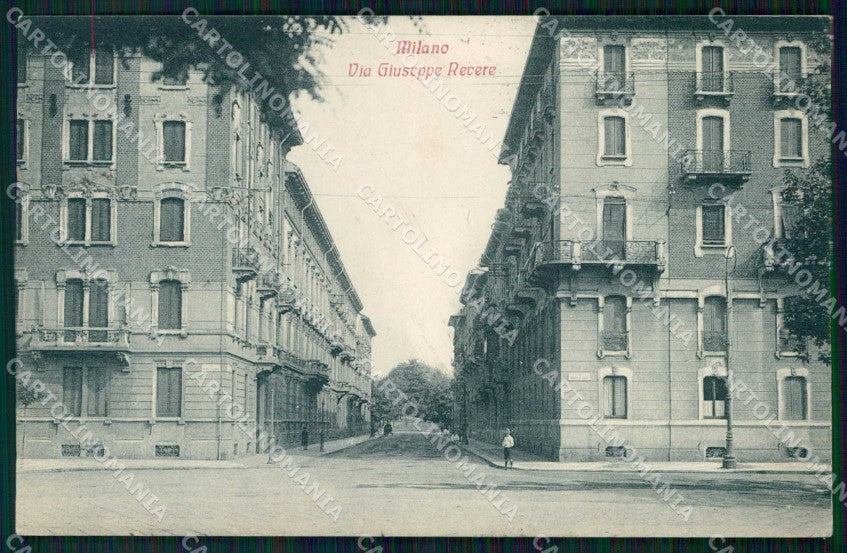 Milano Città Via Giuseppe Revere cartolina RT5748 – fronte
