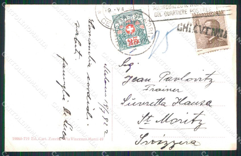 Milano Città Via Giuseppe Revere cartolina RT5748 – retro