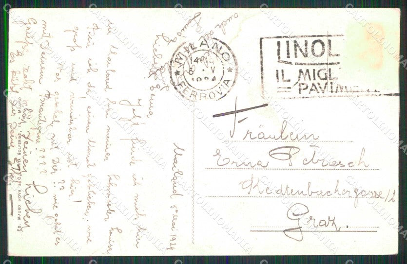 Milano Città Viale Venezia Tram Doppio cartolina RT5758 – retro