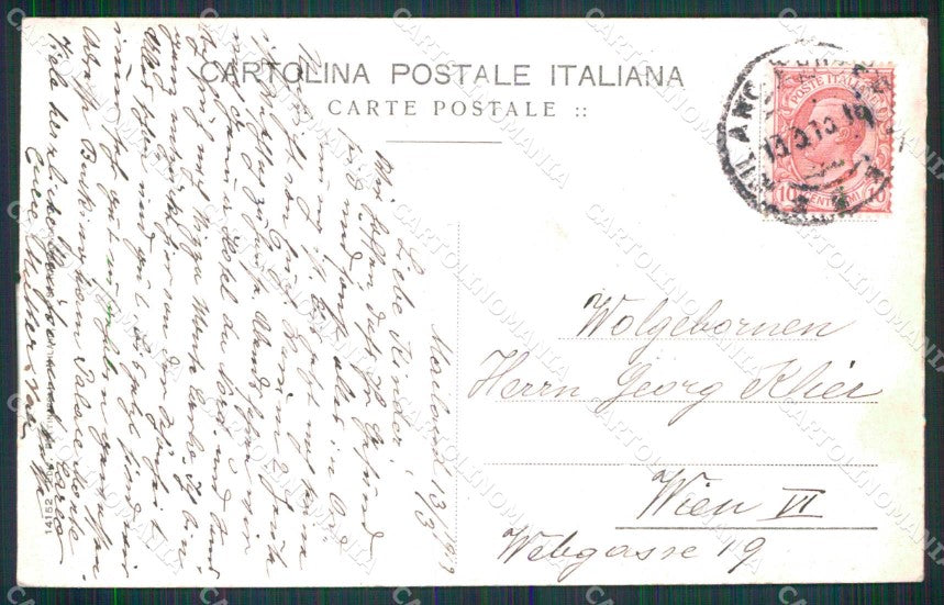 Milano Città Grand Hotel Salone di Lettura cartolina RT5759 – retro