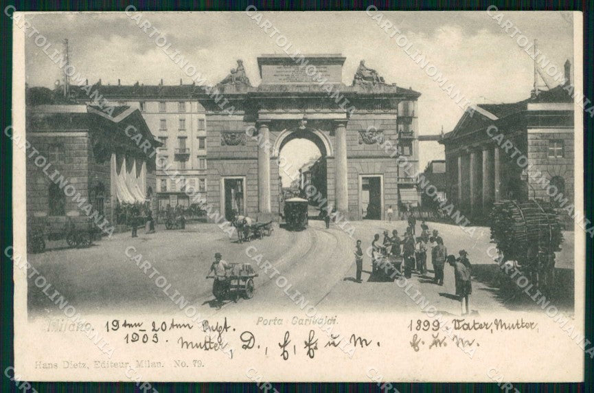 Milano Città Porta Garibaldi Tram cartolina RT5762 – fronte