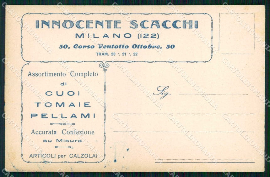 Milano Città Articoli per Calzolai Commerciale cartolina RT5795 – fronte