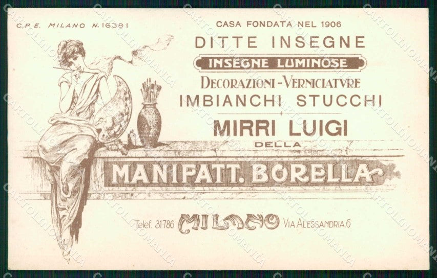 Milano Città Ditte Insegne Luminose Commerciale cartolina RT5805 – fronte