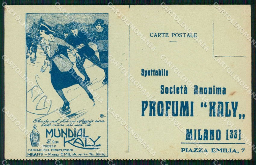 Milano Città Società Anonima Profumi Kaly Commerciale cartolina RT5806 – fronte