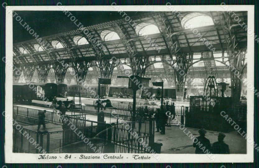 Milano Città Stazione Centrale Tettoie Treno Foto cartolina RT5861 – fronte