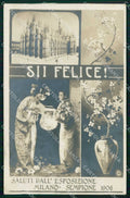 Milano Città Saluti da Sii Felice Esposizione NPG Foto cartolina RT5868 – fronte