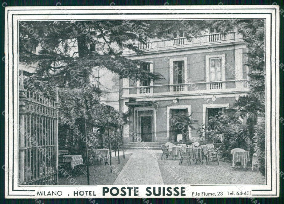 Milano Città Hotel Poste Suisse FG cartolina RT5897 – fronte