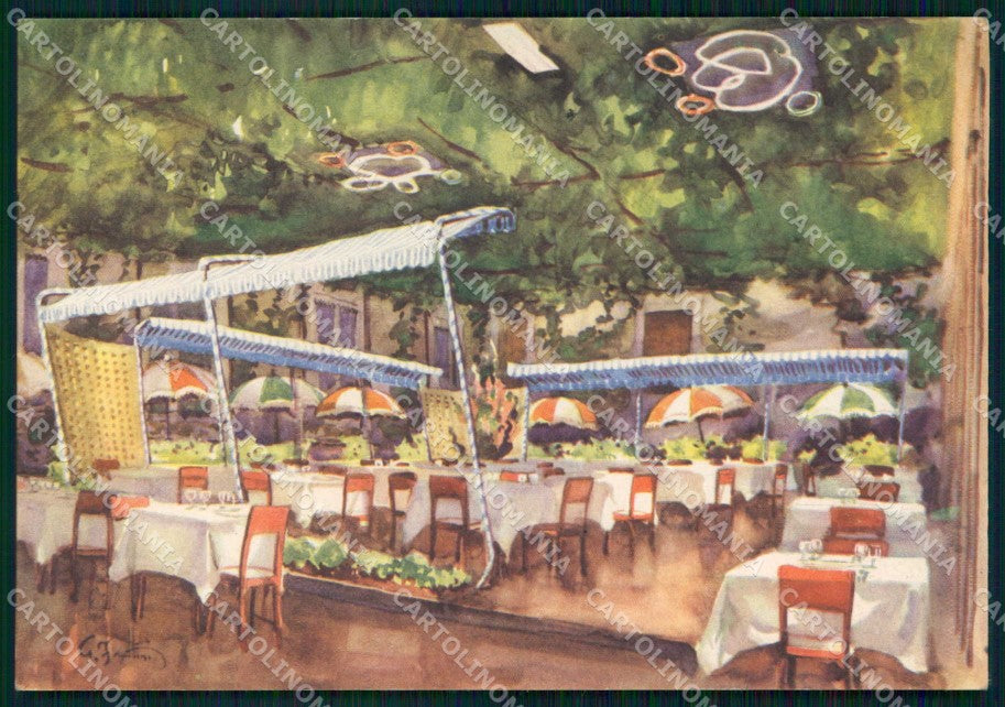 Milano Città Hotel Andreola Giardino Ristorante FG cartolina RT5906 – fronte