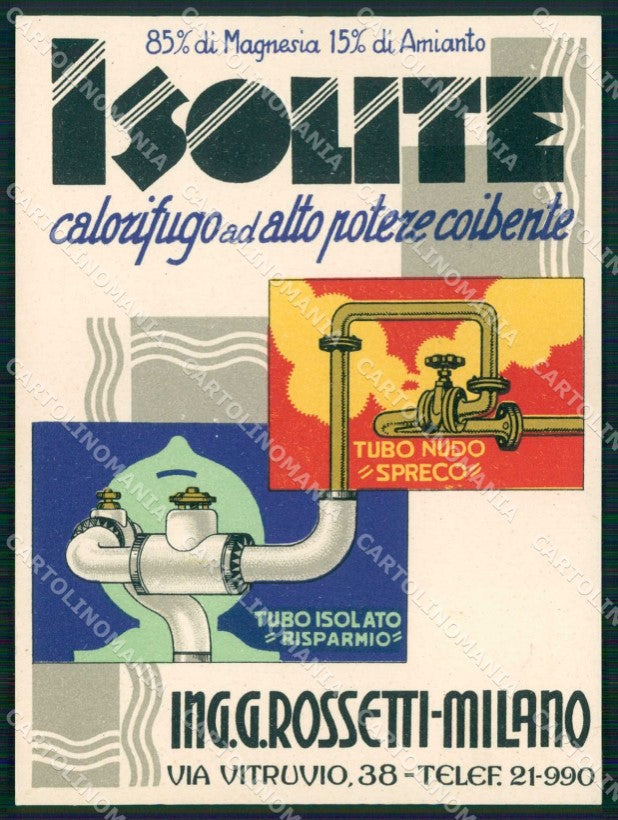 Milano Città Isolite Pubblicitaria RIFILATA FG cartolina RT5907 – fronte