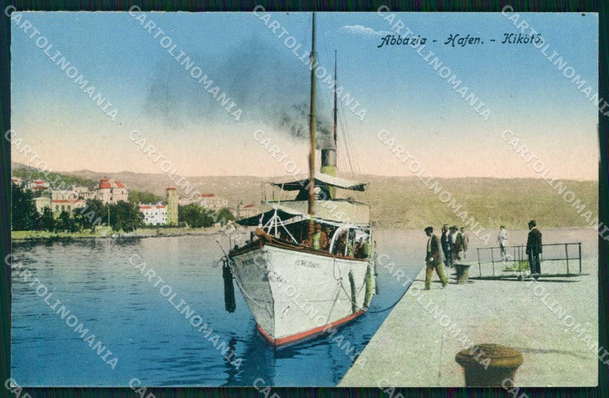 Croazia Croatia Abbazia Opatija Porto Barca cartolina RT5925 – fronte