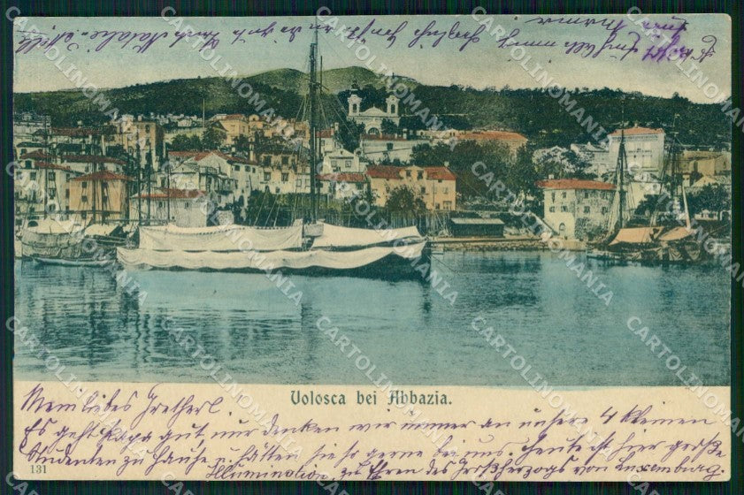 Croazia Croatia Abbazia Opatija Borgo dei Pescatori cartolina RT5929 – fronte