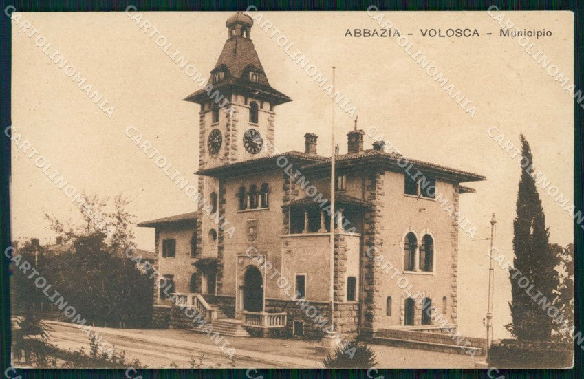 Croazia Croatia Abbazia Opatija Borgo dei Pescatori Municipio cartolina RT5930 – fronte