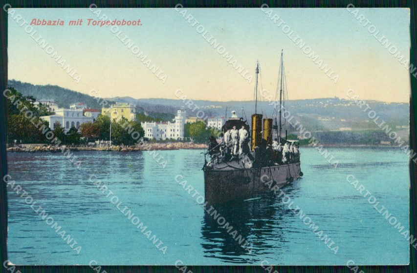 Croazia Croatia Abbazia Opatija Torpediniere cartolina RT5937 – fronte