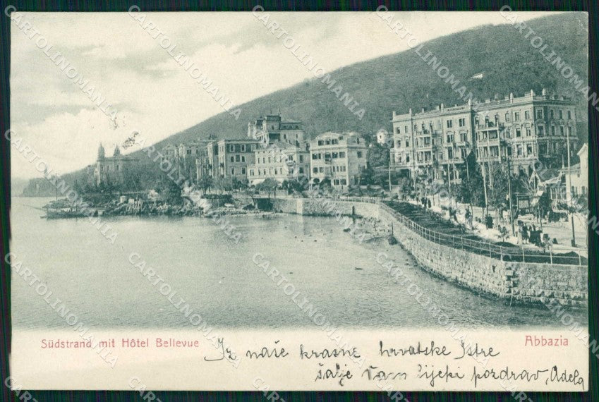 Croazia Croatia Abbazia Opatija Hotel Bellevue cartolina RT5939 – fronte