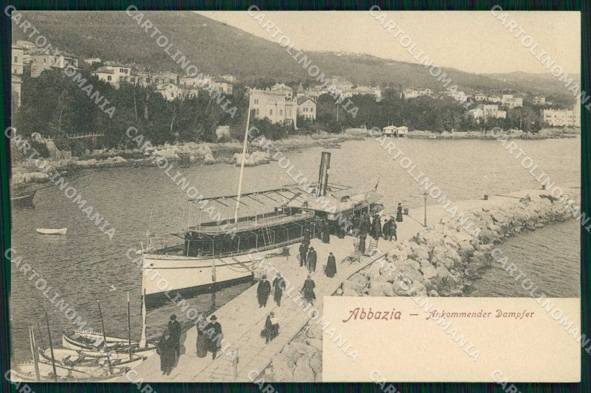 Croazia Croatia Abbazia Opatija Piroscafo cartolina RT5940 – fronte