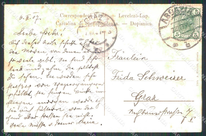 Croazia Croatia Abbazia Opatija Gabbiani cartolina RT5943 – retro