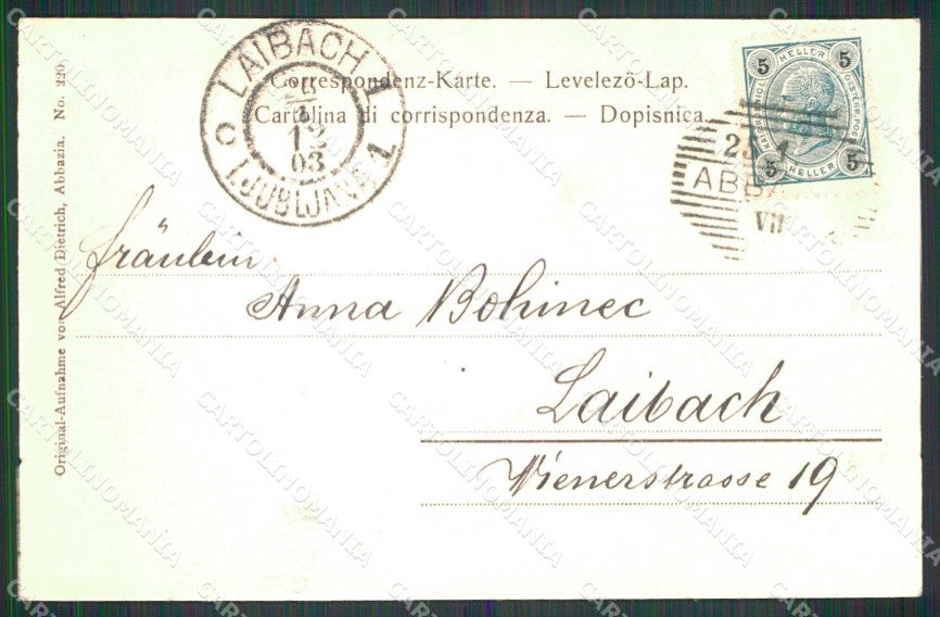 Croazia Croatia Abbazia Opatija Barche cartolina RT5950 – retro