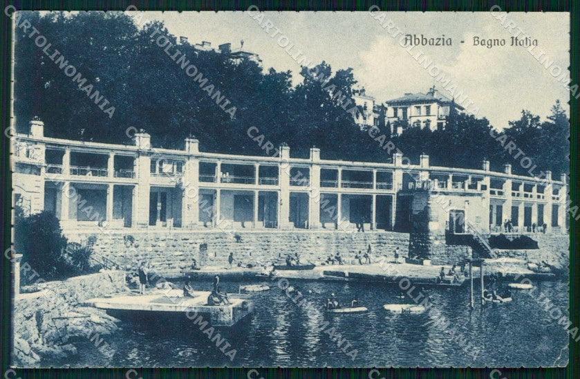 Croazia Croatia Abbazia Opatija Bagno Italia cartolina RT5951 – fronte