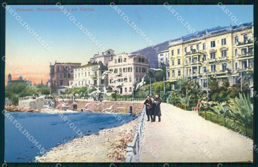 Croazia Croatia Abbazia Opatija Slatina Gabbiani cartolina RT5952 – fronte