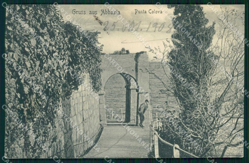 Croazia Croatia Abbazia Opatija Saluti da Punta Colova cartolina RT5974 – fronte