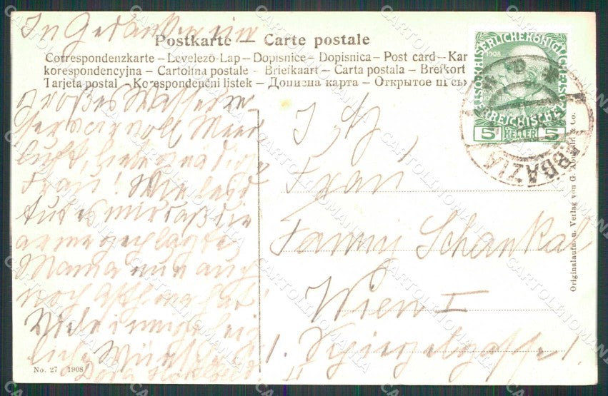 Croazia Croatia Abbazia Opatija Saluti da Punta Colova cartolina RT5974 – retro