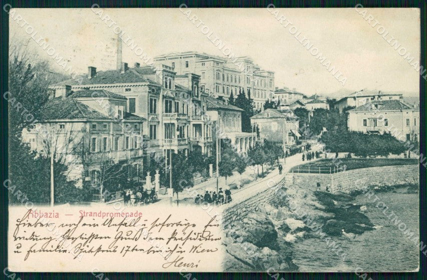 Croazia Croatia Abbazia Opatija Passeggiata cartolina RT5978 – fronte