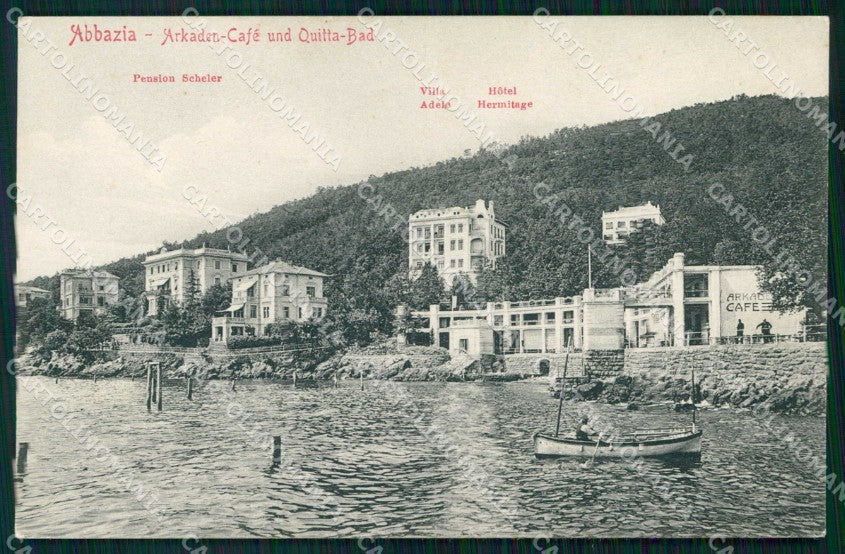 Croazia Croatia Abbazia Opatija Arkaden Café Stengel 37304 cartolina RT5979 – fronte