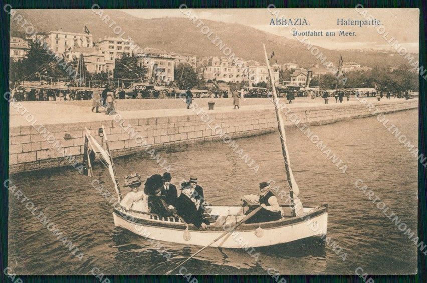Croazia Croatia Abbazia Opatija Barca cartolina RT5982 – fronte