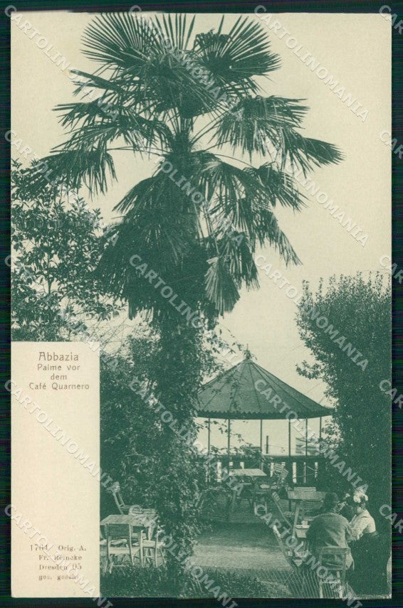 Croazia Croatia Abbazia Opatija Café Quarnero Palma cartolina RT5984 – fronte