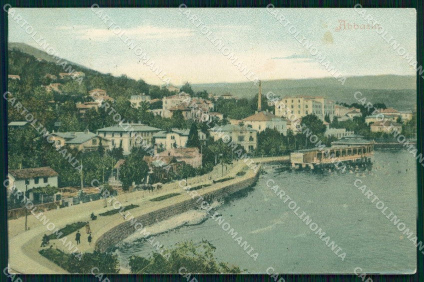 Croazia Croatia Abbazia Opatija Spiaggia Passeggiata cartolina RT5991 – fronte