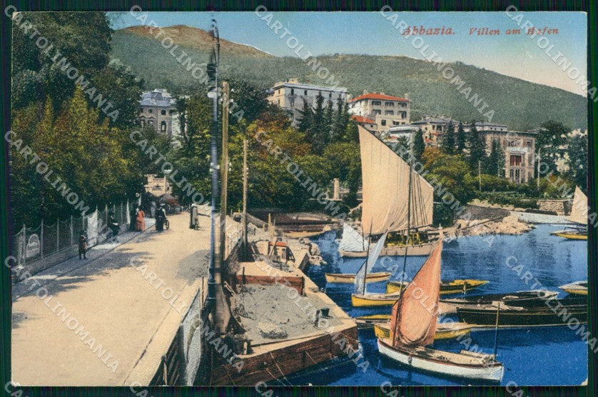 Croazia Croatia Abbazia Opatija Porto Barche cartolina RT5992 – fronte