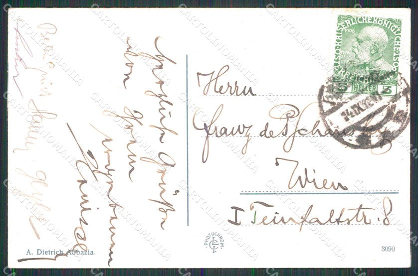 Croazia Croatia Abbazia Opatija Porto Barche cartolina RT5992 – retro