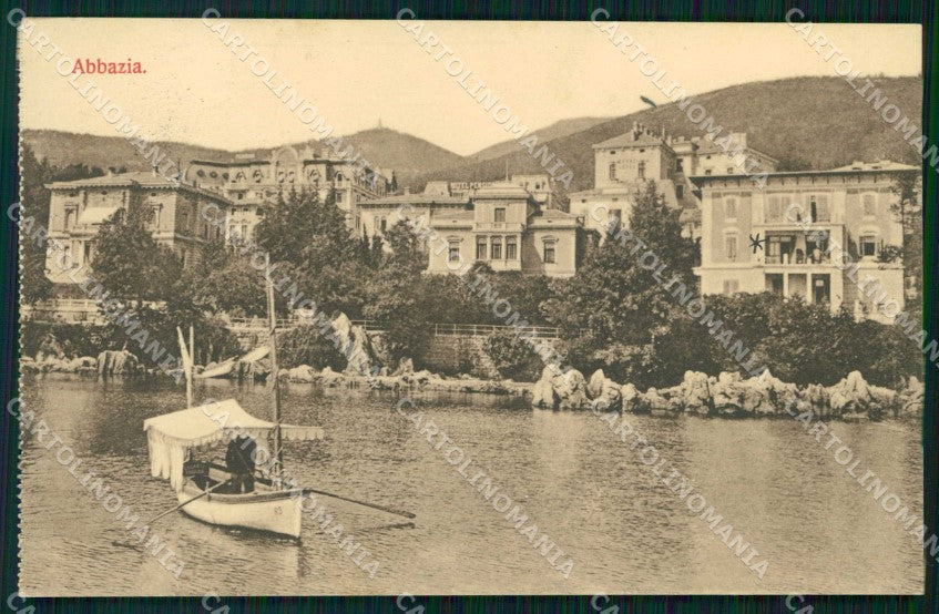 Croazia Croatia Abbazia Opatija Barca cartolina RT5995 – fronte