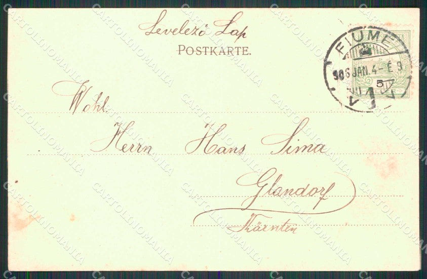 Croazia Croatia Abbazia Opatija Baia dell'Angiolina cartolina RT6011 – retro