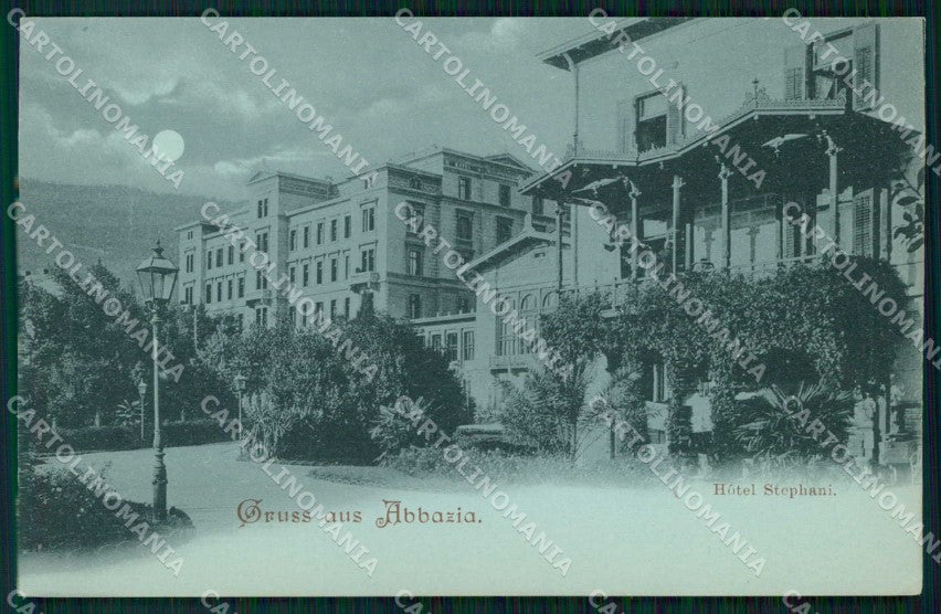Croazia Croatia Abbazia Opatija Saluti da Chiaro di Luna cartolina RT6012 – fronte