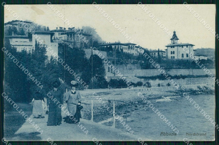 Croazia Croatia Abbazia Opatija Spiaggia a Nord cartolina RT6015 – fronte