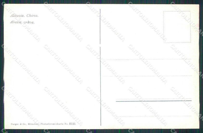 Croazia Croatia Abbazia Opatija Chiesa cartolina RT6019 – retro