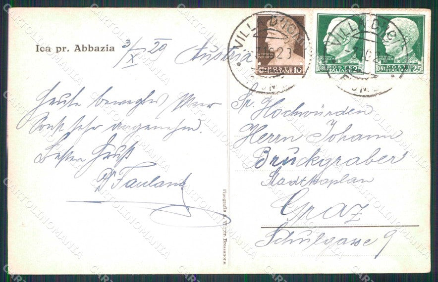 Croazia Croatia Abbazia Opatija Foto ABRASA cartolina RT6020 – retro